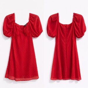 MISSGUIDED | Dobby Milkmaid Skater Dress